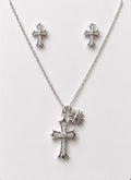 Cross Necklace & Earrings Set
